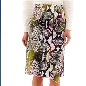 Worthington (Size 14) Multicolored Animal Print Faux Wrap Business Office Skirt